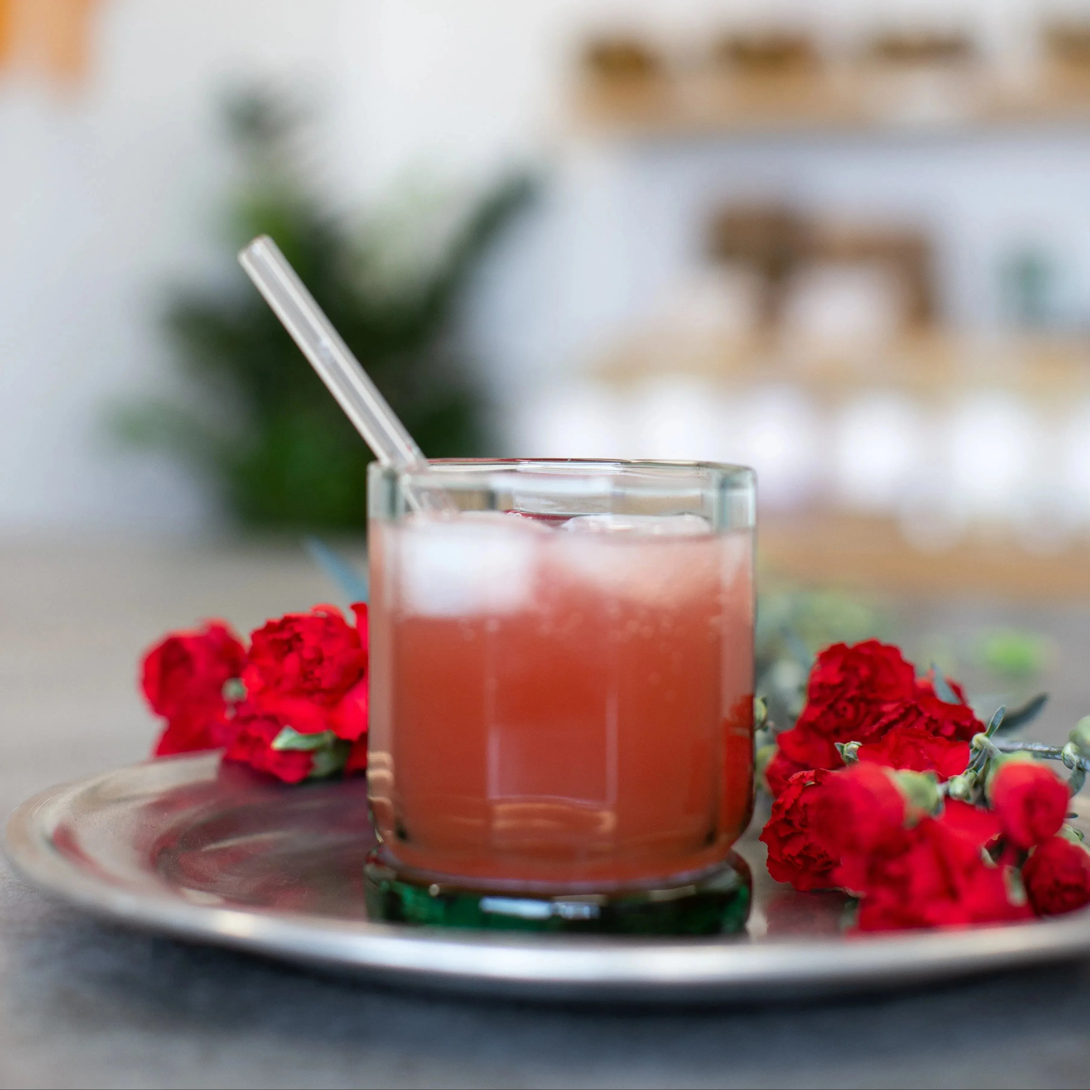 Skinny 6" Glass Cocktail Straw Set - Meadow - Image 4