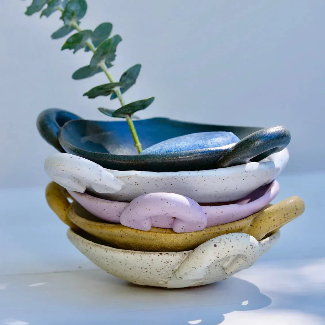 Soap & Brush Dish - Stoneware Soap Dish,  Multiple Colors, Handmade in USA - Image 2