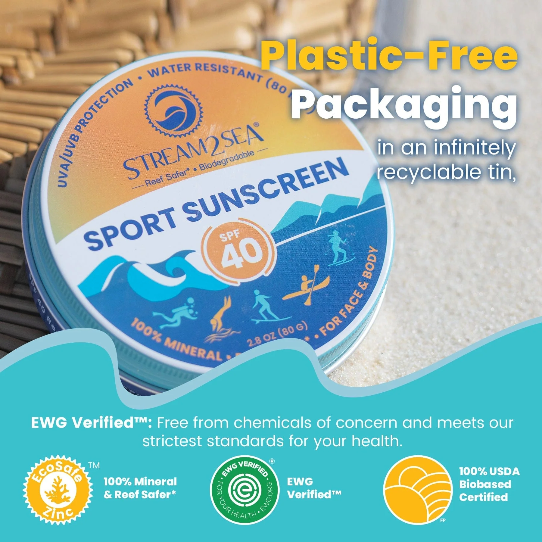 SPF 40 Sport Sunscreen Zinc Balm - Image 5