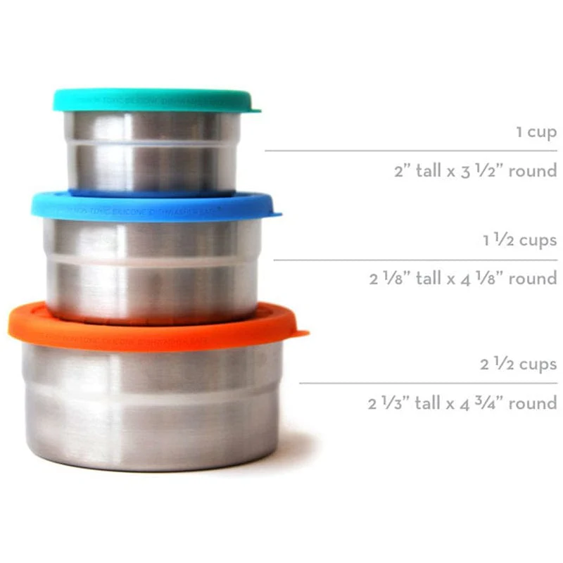 Stainless Steel Leakproof Seal Cup Trio - 3-Pack, Food Storage Containers - Image 6
