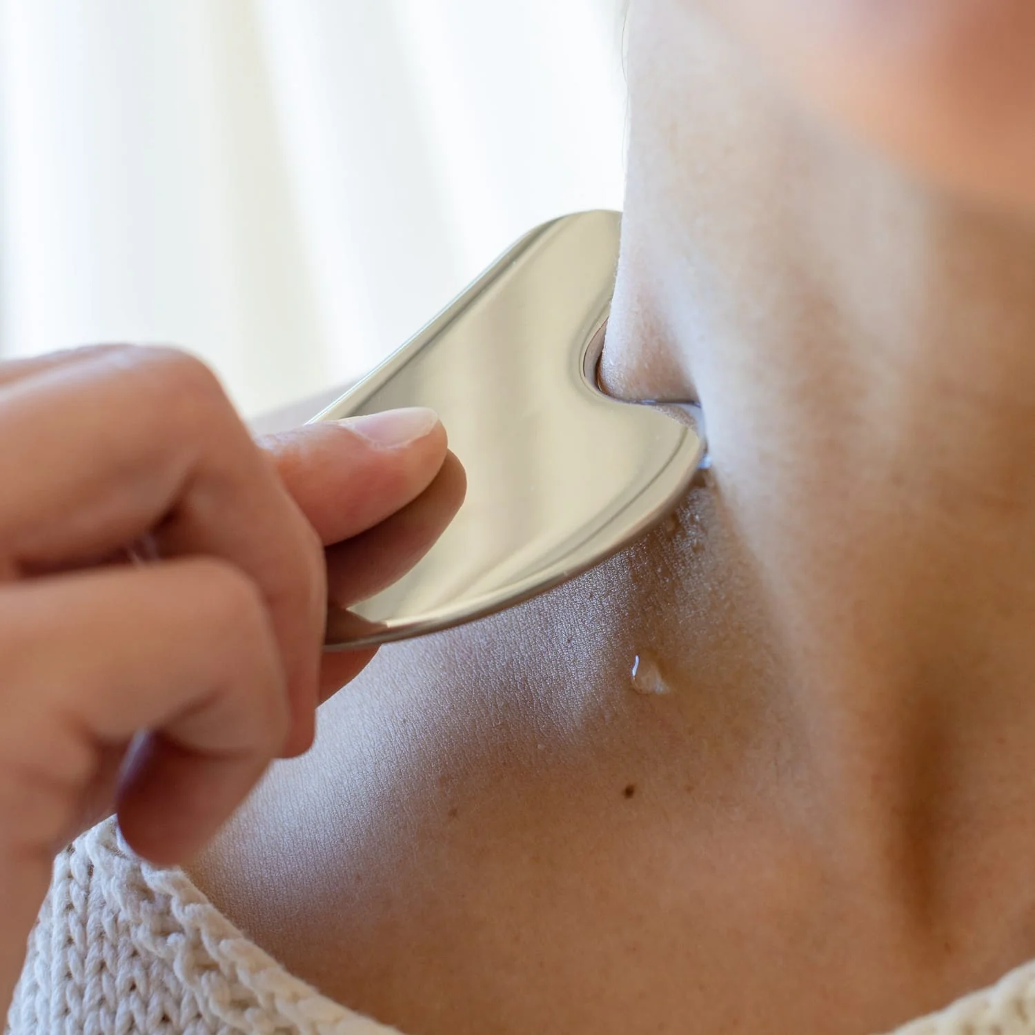 Stainless Steel Gua Sha Facial Tool - Image 2
