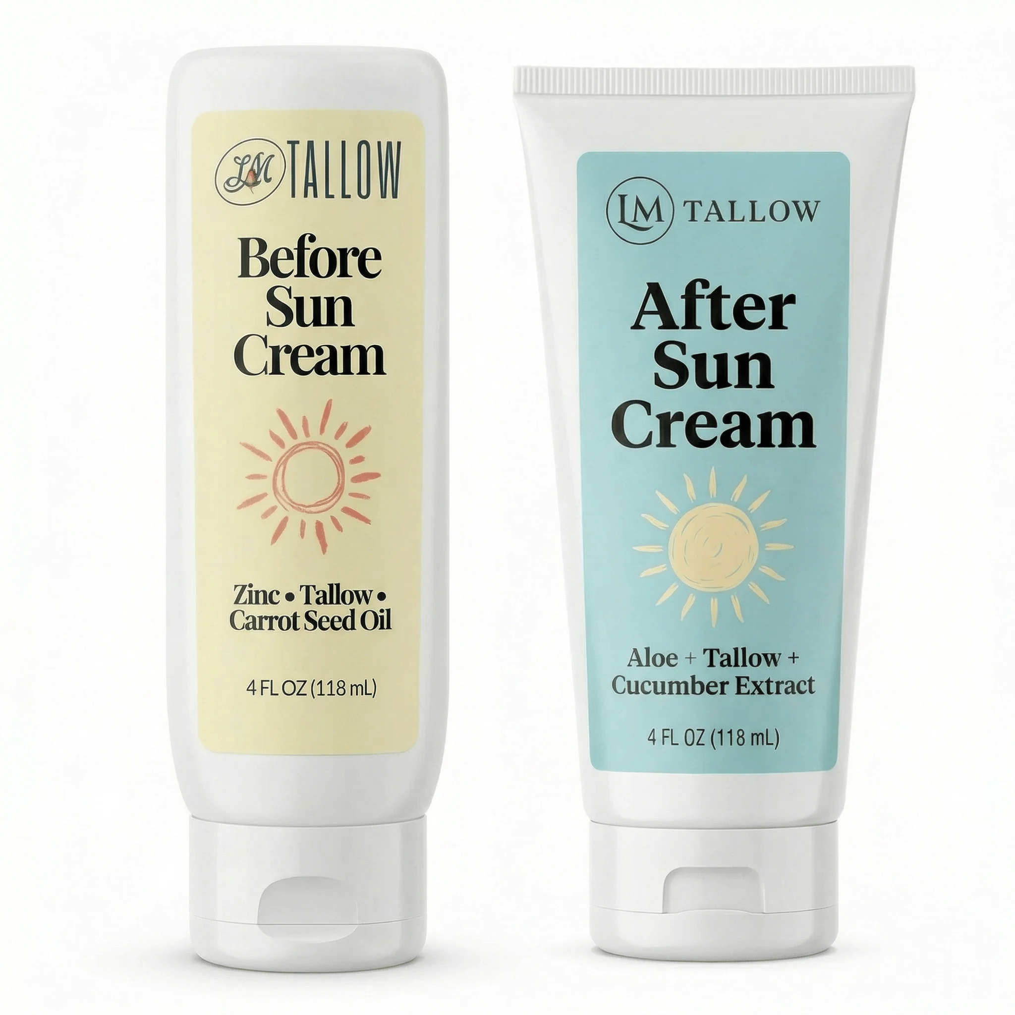 Tallow Sun Care Duo - Natural Before & After Sun Cream Gift Set with Zinc Oxide - Image 2