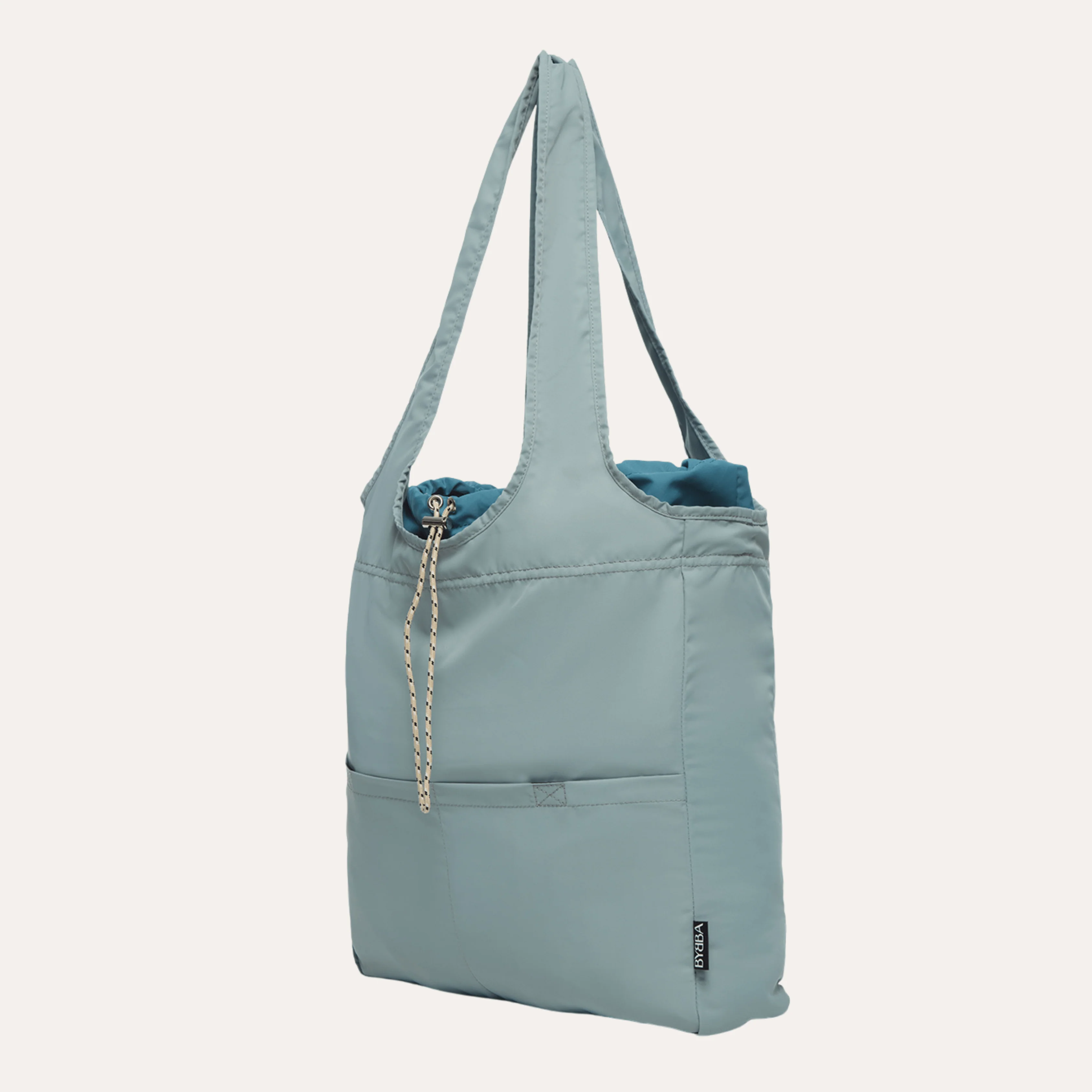 Balos Convertible Tote - Misty Blue - Recycled Plastic Reusable Bag - Image 2