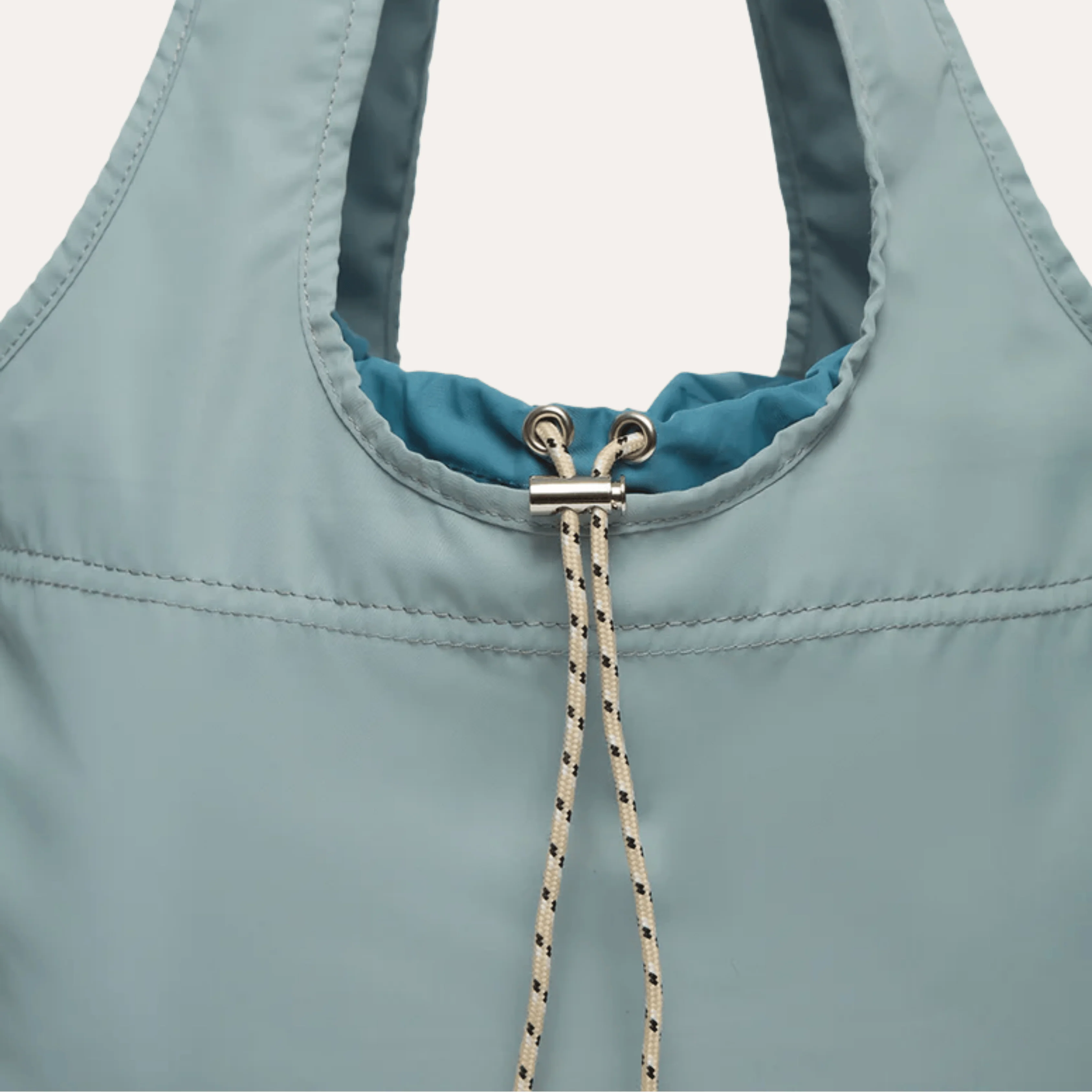 Balos Convertible Tote - Misty Blue - Recycled Plastic Reusable Bag - Image 3
