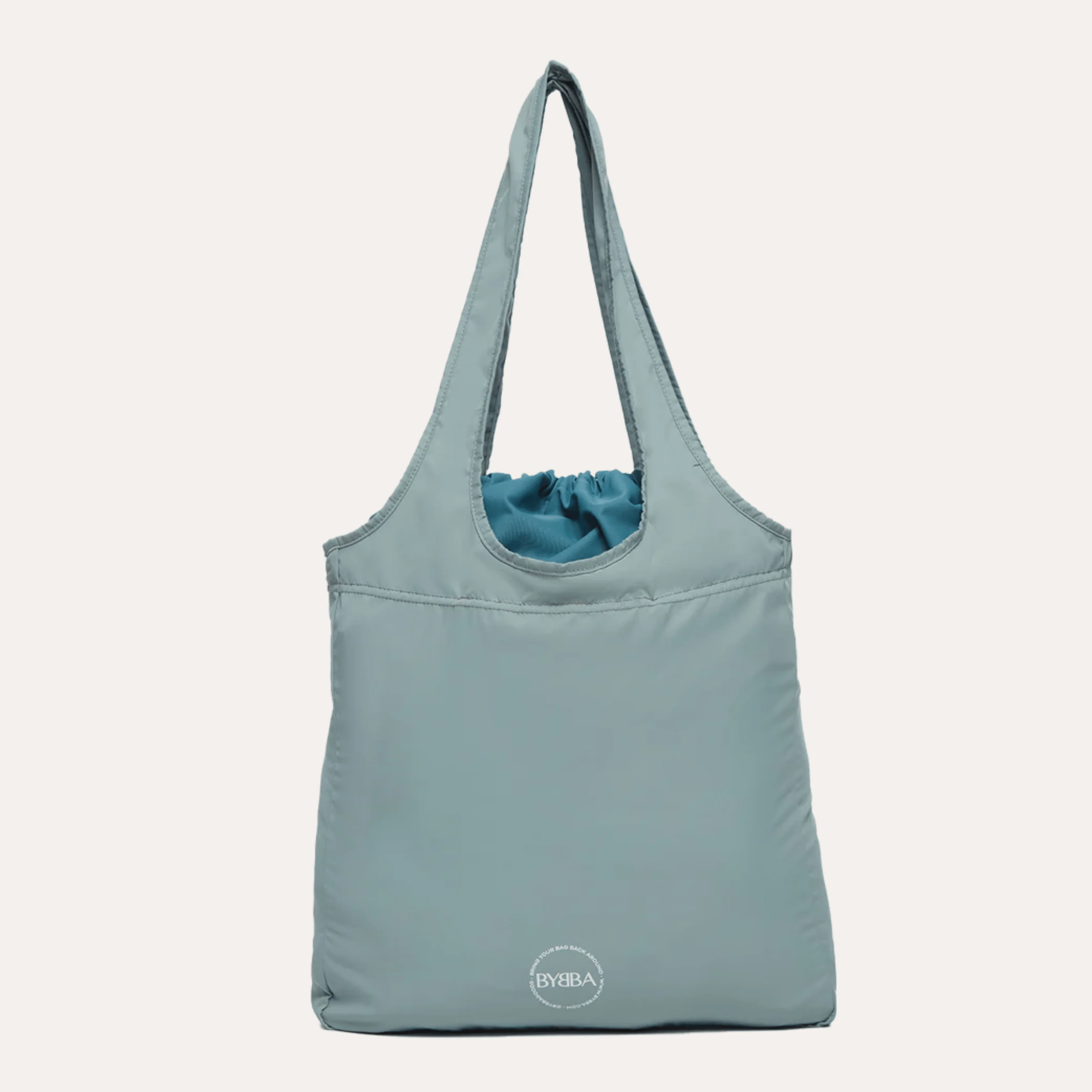Balos Convertible Tote - Misty Blue - Recycled Plastic Reusable Bag - Image 4