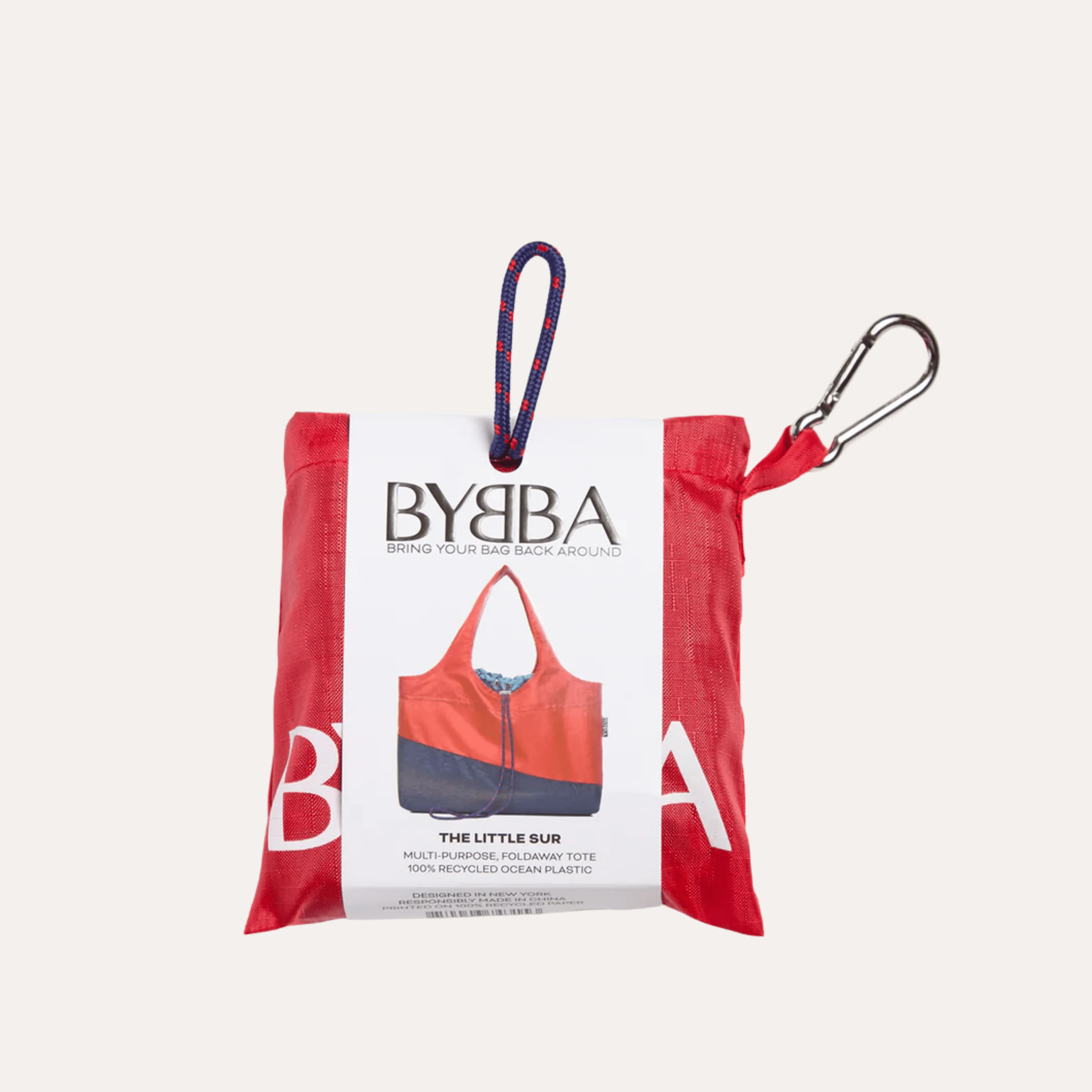 Little Sur Tote - Red Flag - Recycled Nylon Water-Resistant Bag - Image 4