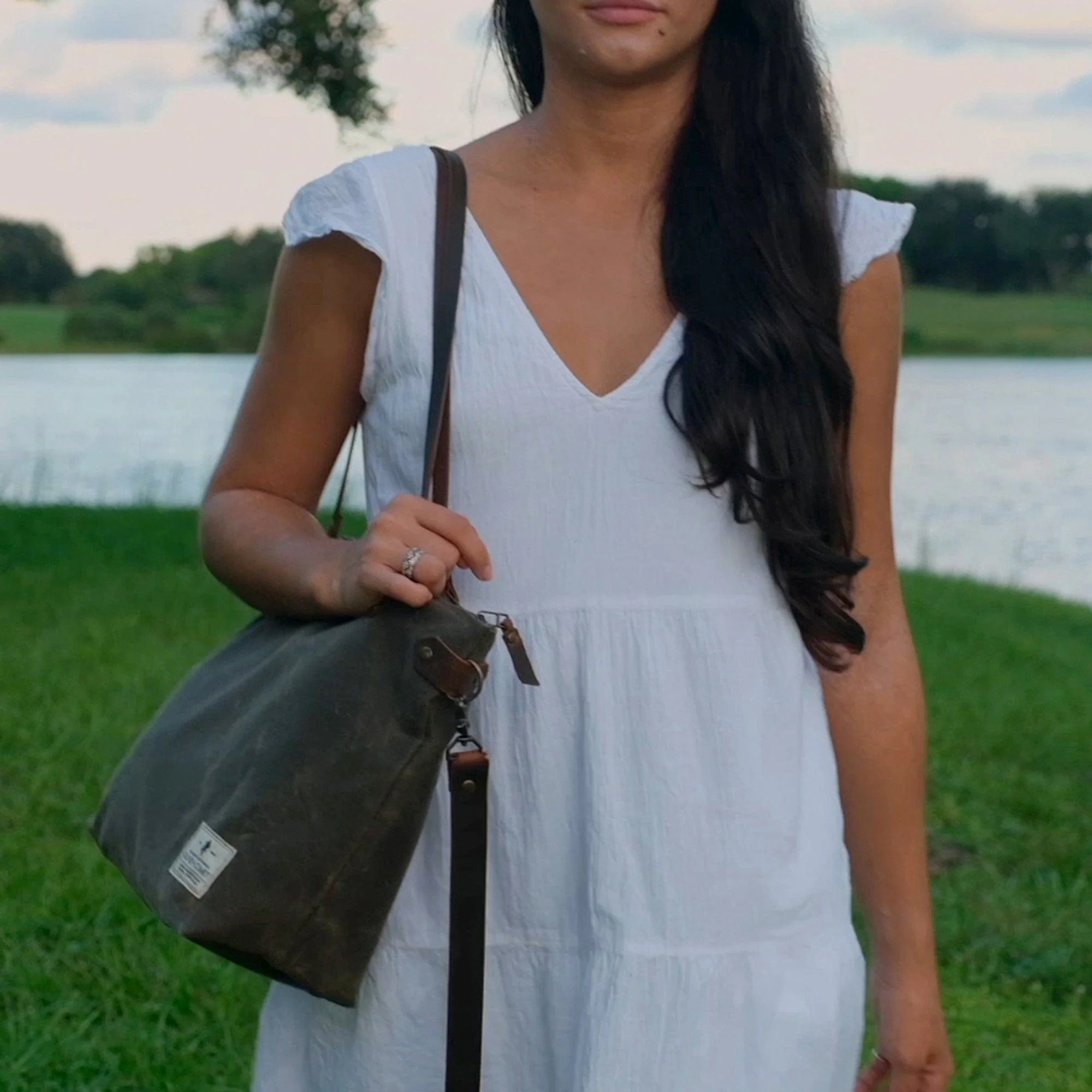 The Marquesa Bag – Canvas Carryall with Eco-Tanned Leather - Image 10