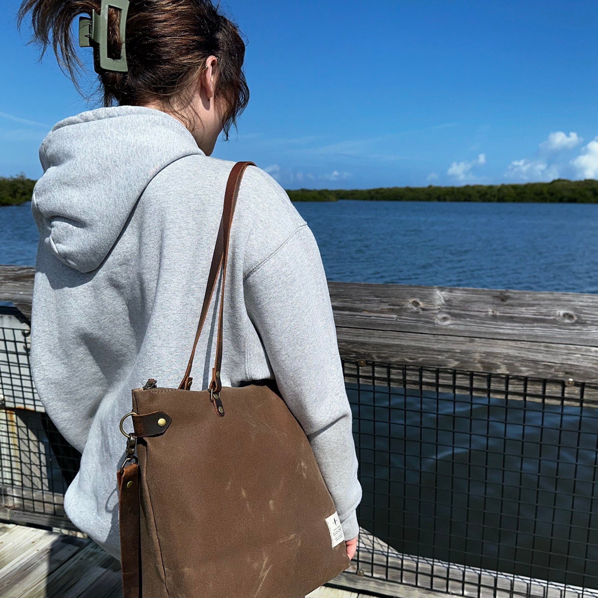 The Marquesa Bag – Canvas Carryall with Eco-Tanned Leather - Image 12