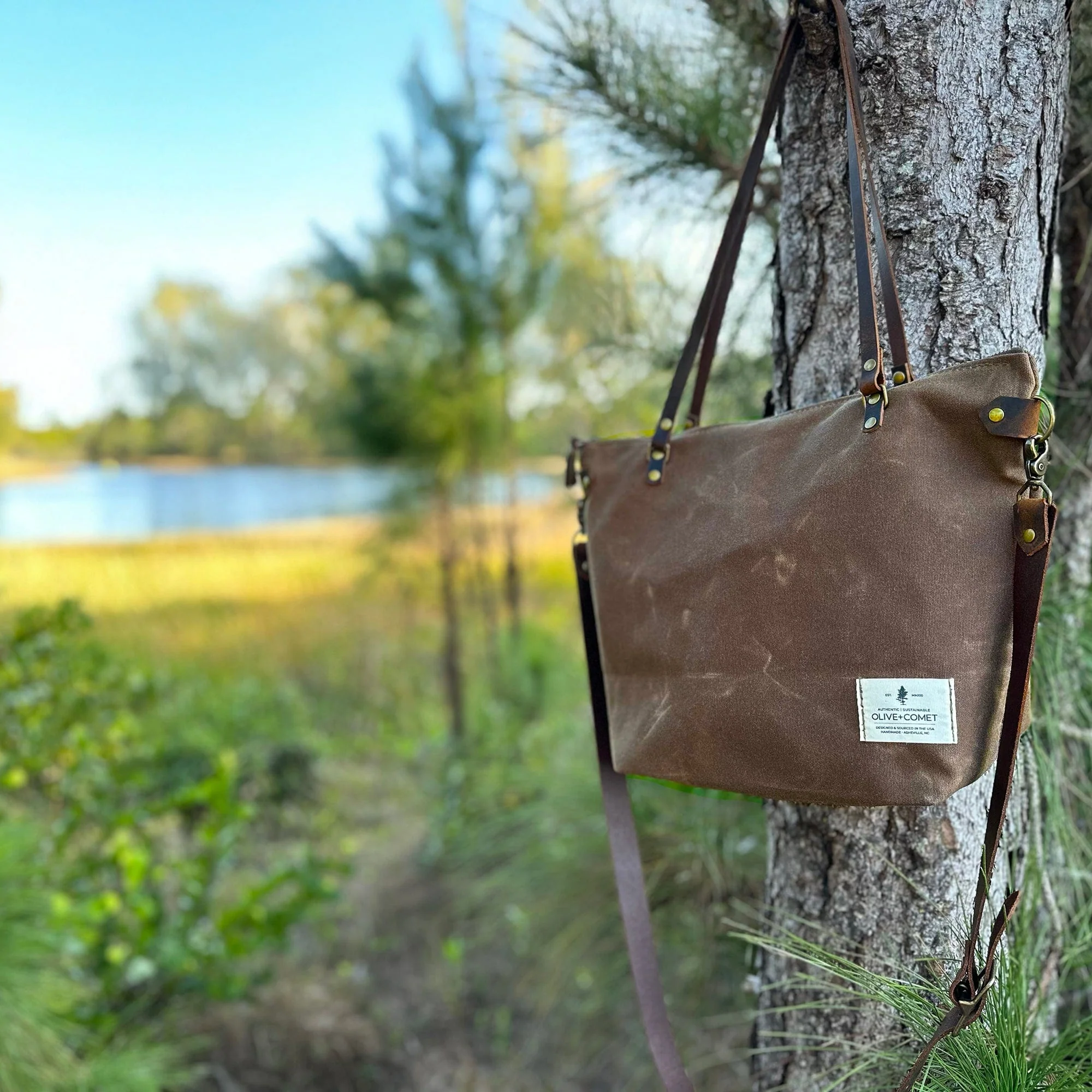The Marquesa Bag – Canvas Carryall with Eco-Tanned Leather - Image 14