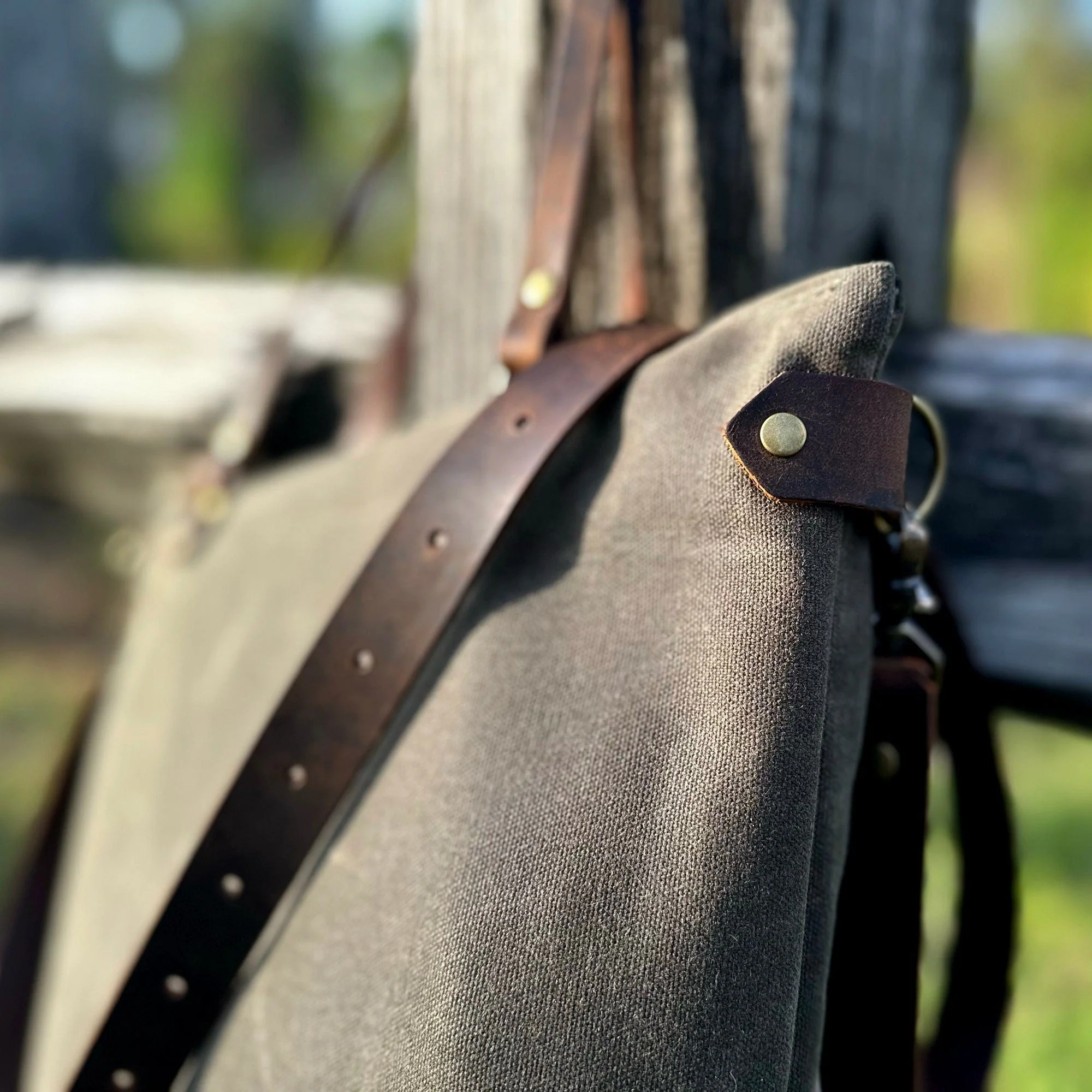 The Marquesa Bag – Canvas Carryall with Eco-Tanned Leather - Image 3