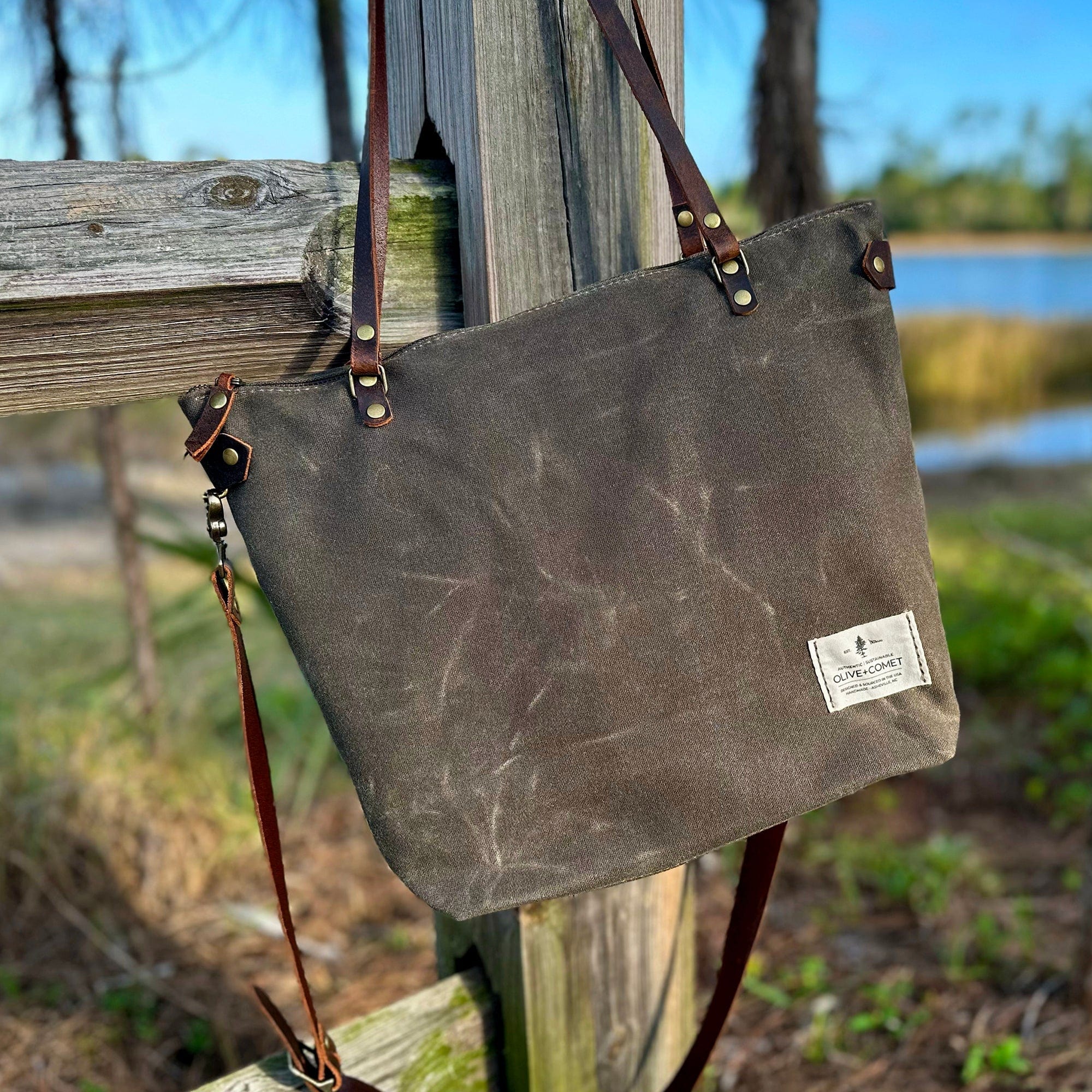 The Marquesa Bag – Canvas Carryall with Eco-Tanned Leather - Image 4