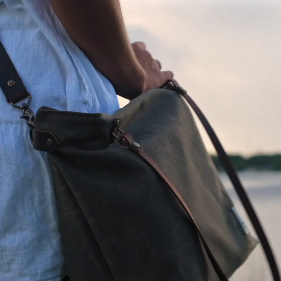 The Marquesa Bag – Canvas Carryall with Eco-Tanned Leather - Image 7