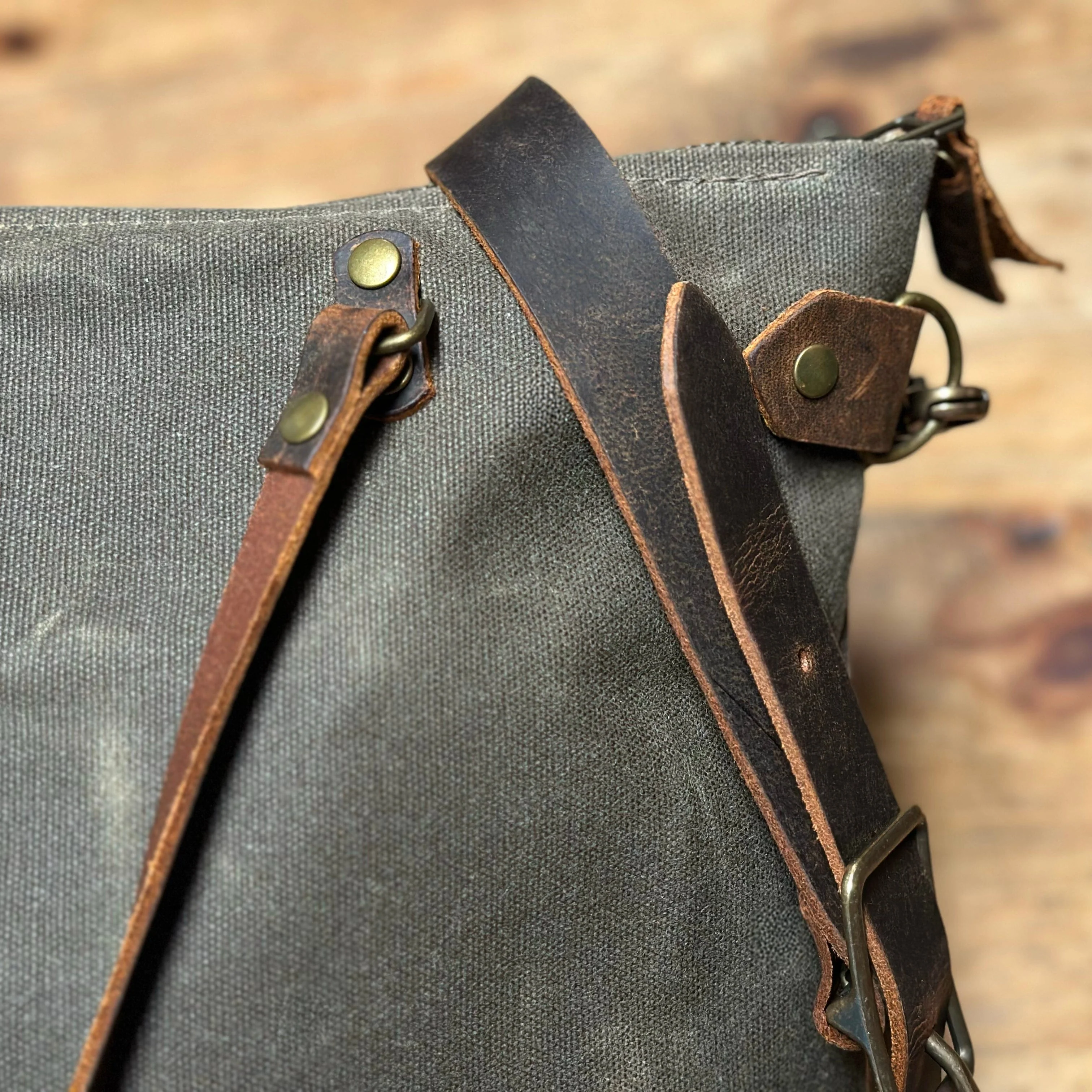 The Marquesa Bag – Canvas Carryall with Eco-Tanned Leather - Image 9
