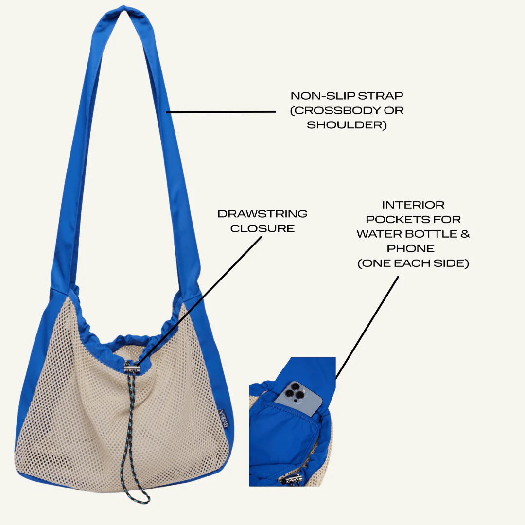 Net.Zero Mesh Bag - Cobalt - Recycled Ocean Plastic Bag - Image 10