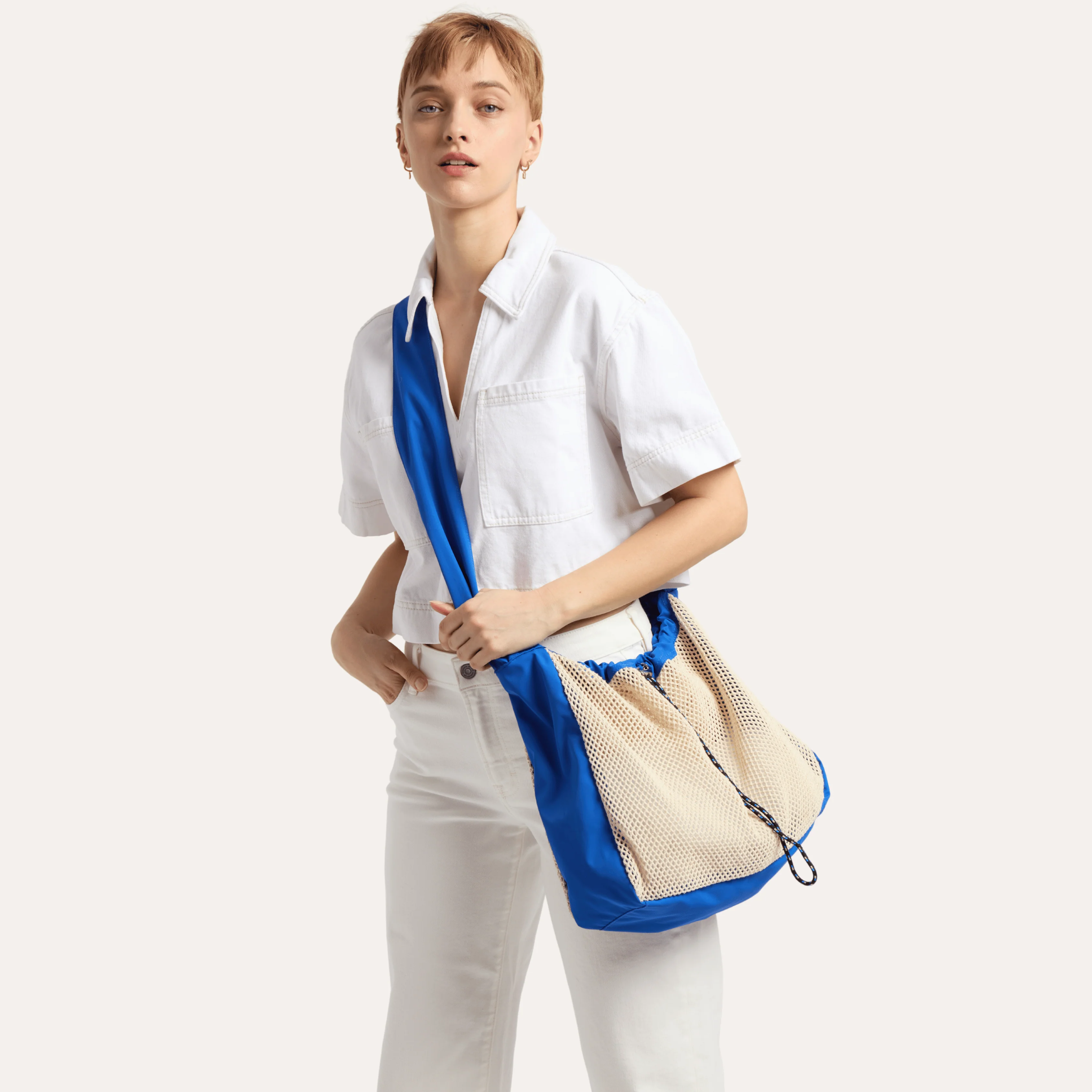 Net.Zero Mesh Bag - Cobalt - Recycled Ocean Plastic Bag - Image 7