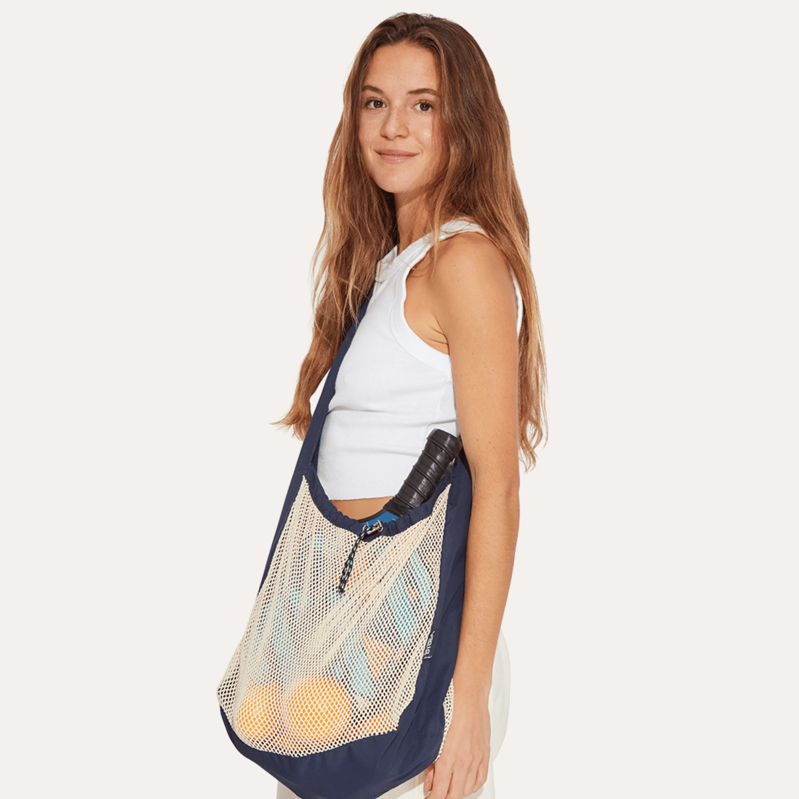 Net.Zero Mesh Bag - Navy - Recycled Ocean Plastic Bag - Image 6
