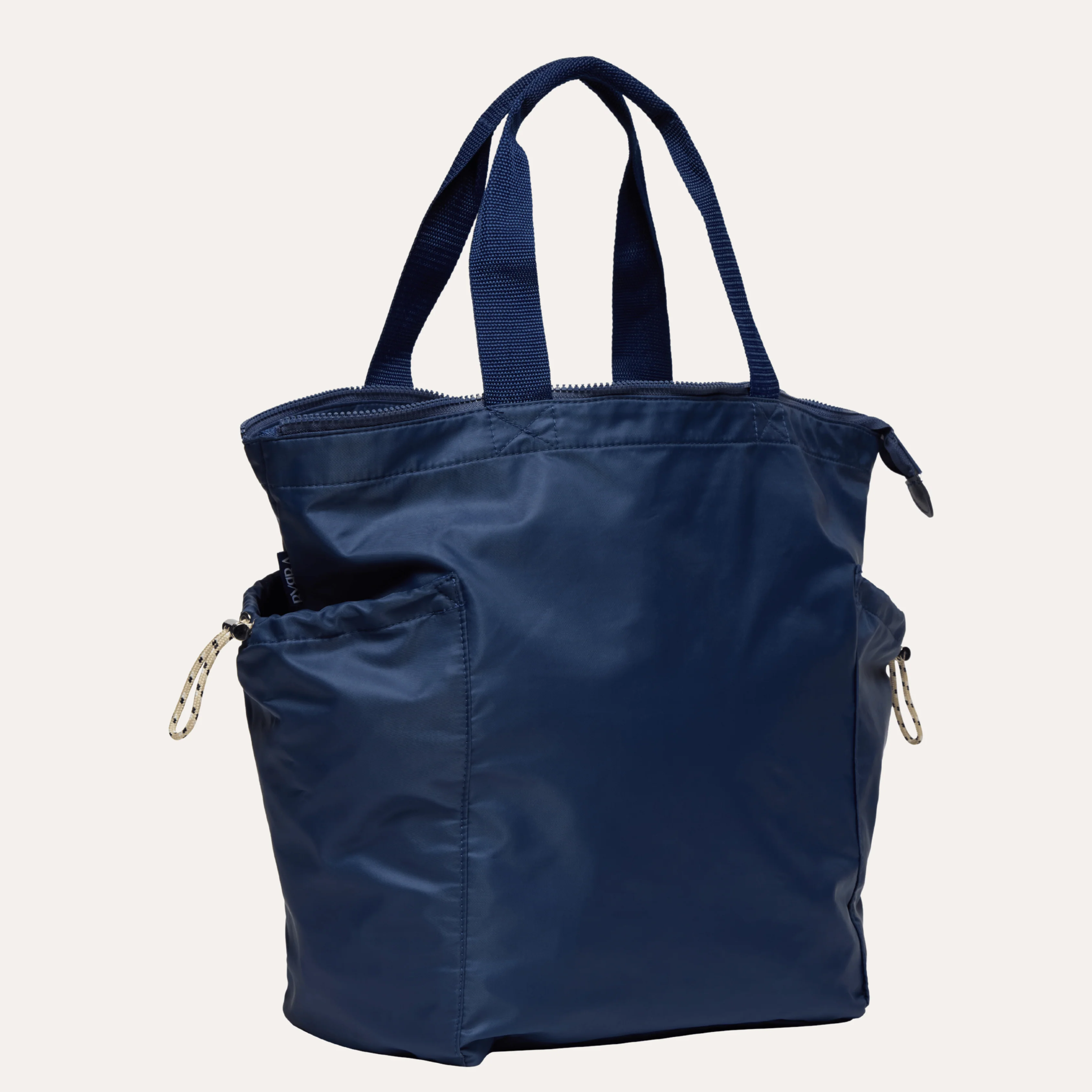 Ripple Tote Bag - Navy Seal - Recycled Nylon Zippered Tote - Image 2