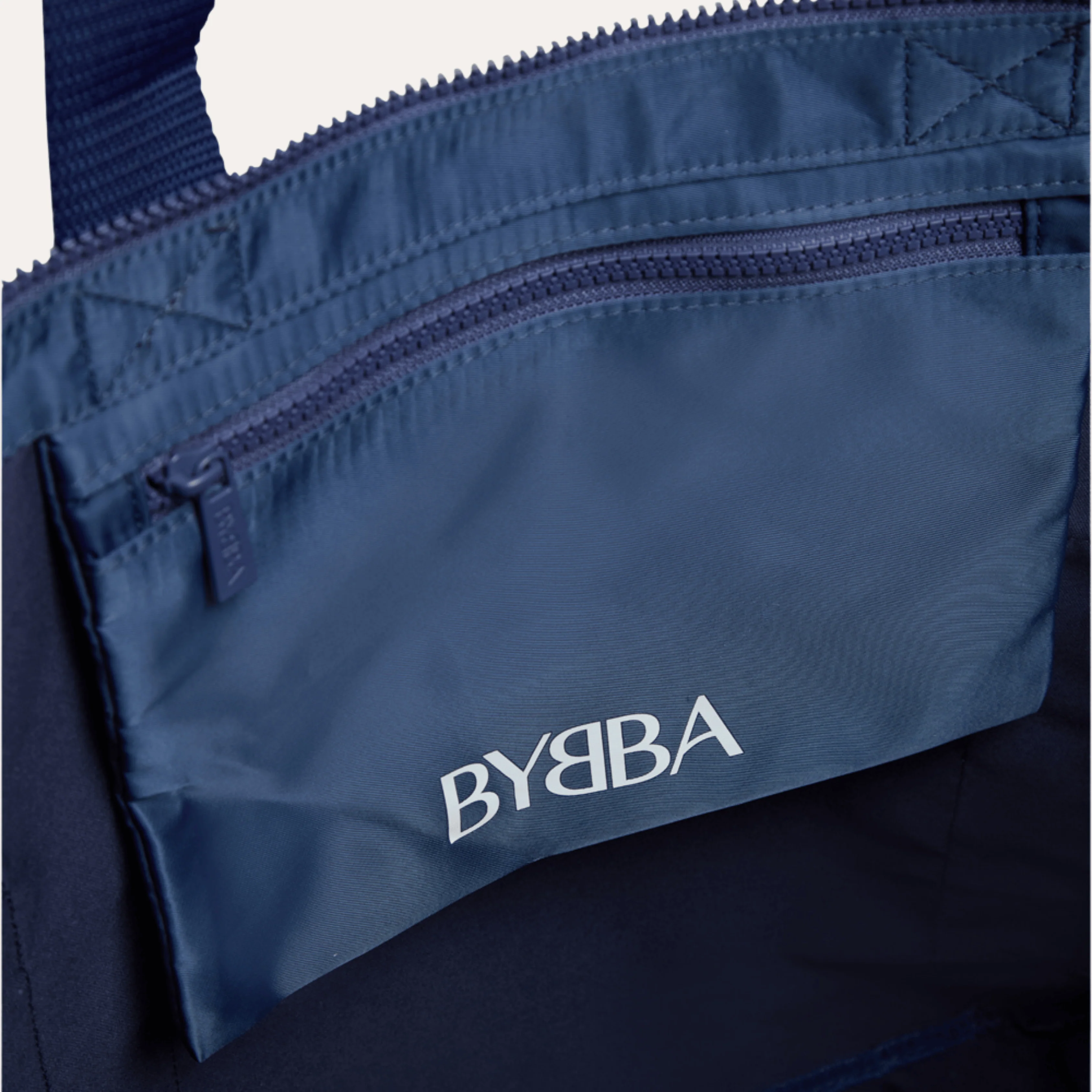 Ripple Tote Bag - Navy Seal - Recycled Nylon Zippered Tote - Image 4