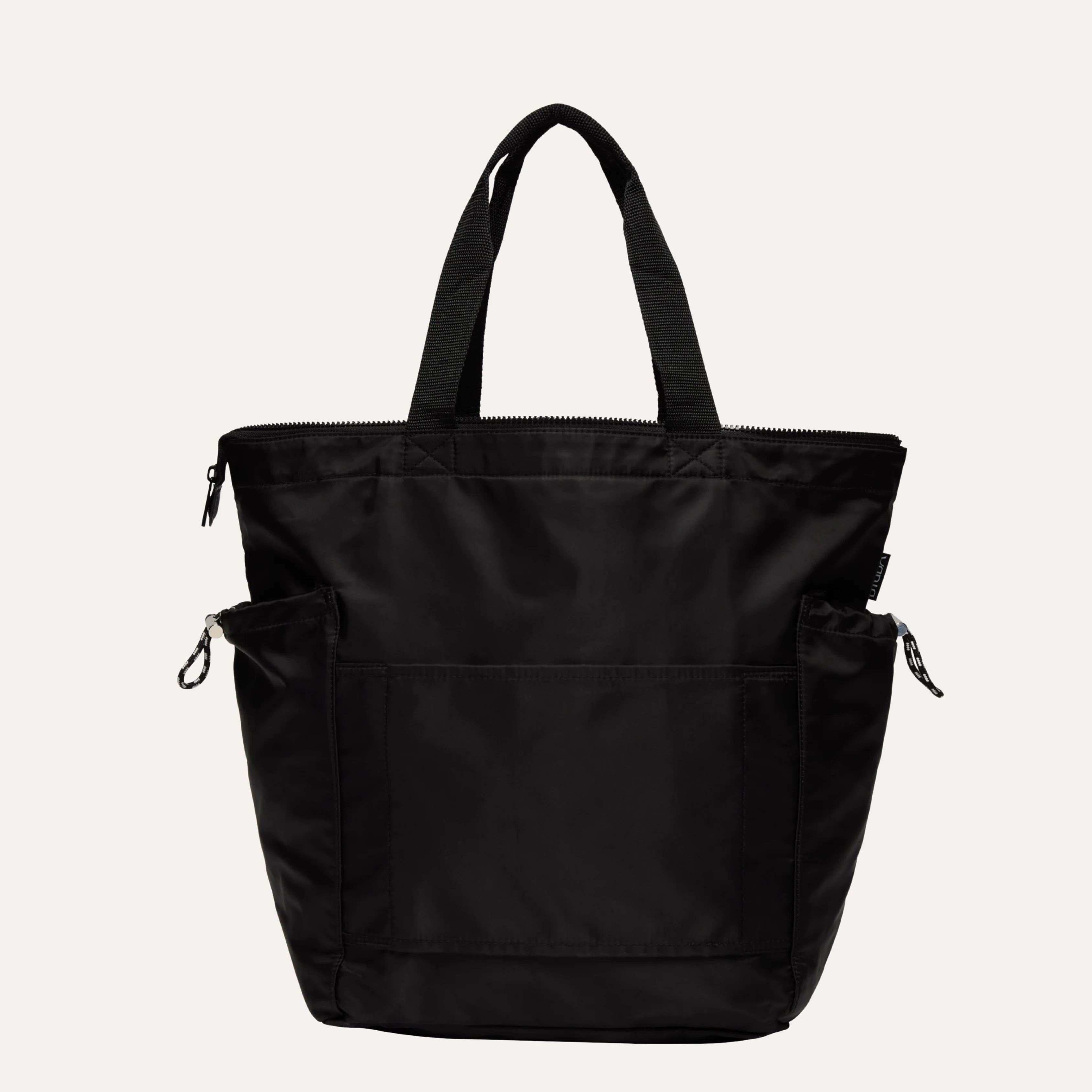 Ripple Tote Bag - Stingray Black - Recycled Nylon Zippered Tote - Image 3