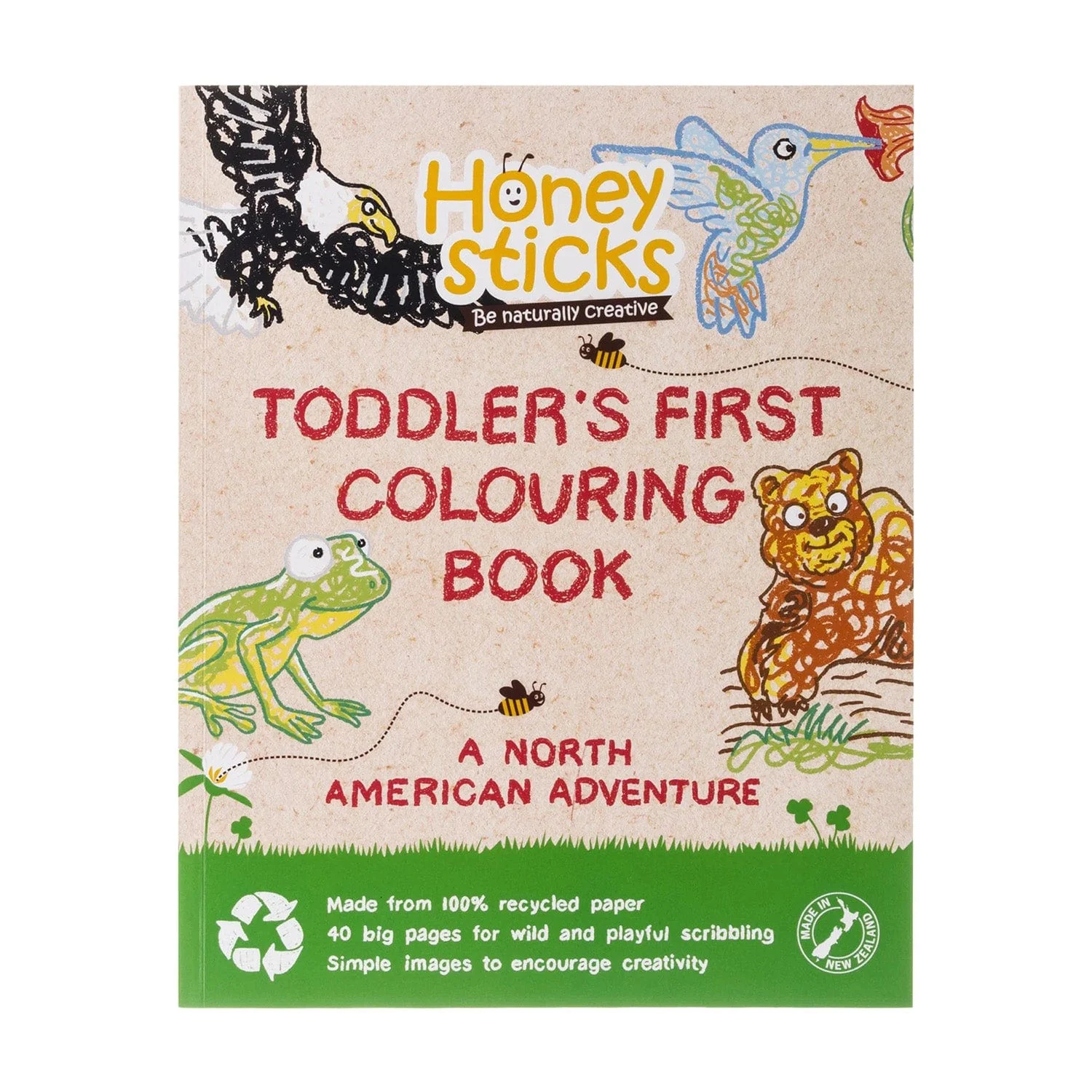 Honeysticks Coloring Book - 100% Recycled Paper, Biodegradable - Image 7