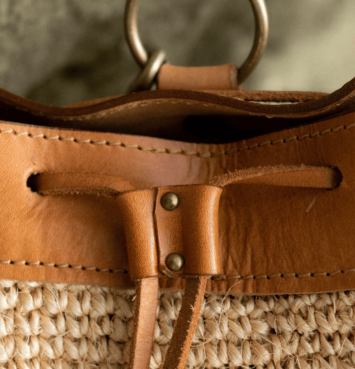 Natural Transito Woven Mini Backpack, Natural - Image 4