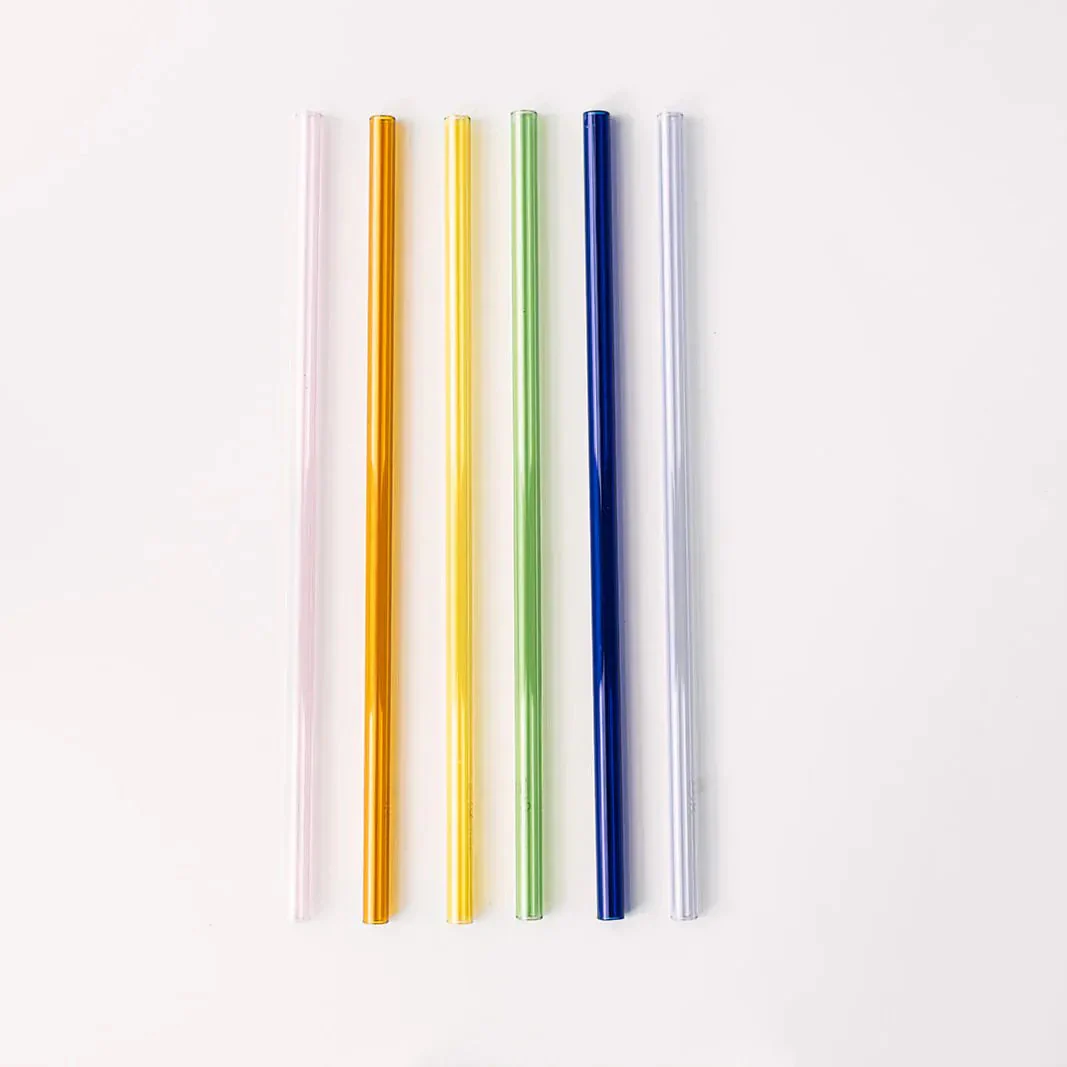 Tumbler 12" Glass Straw Set - Iridium