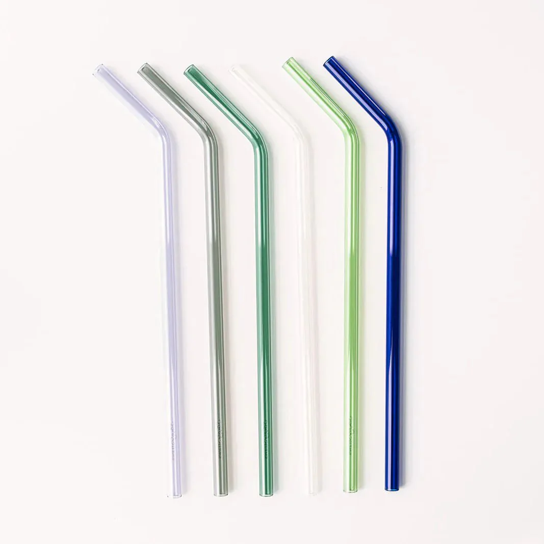 Tumbler 12" Glass Straw Set - Seaglass - Image 2