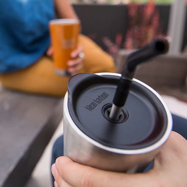Tumbler Straw Lid with Reusable Steel Straw - Image 3
