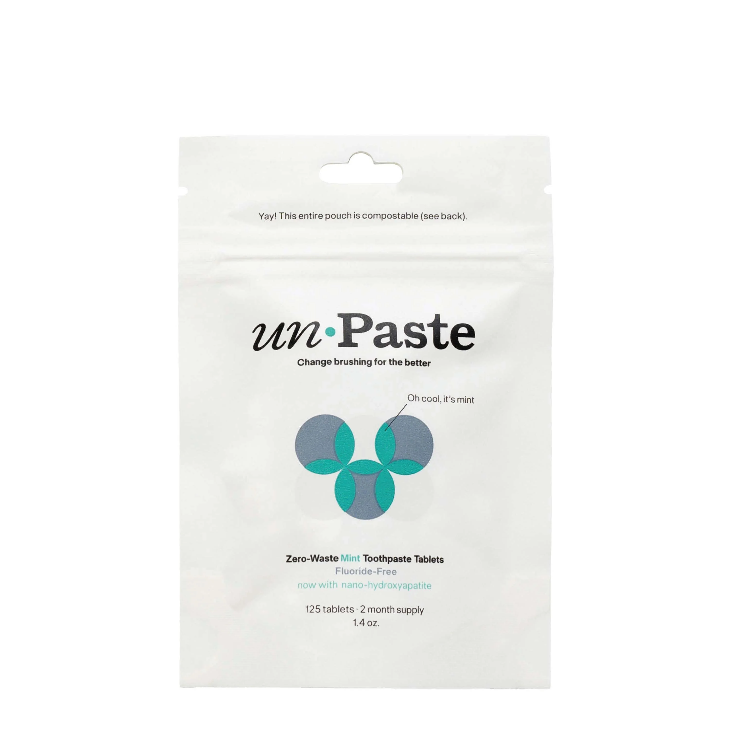 Unpaste Tooth Tabs - Zero Waste Toothpaste - With OR Without Fluoride, Vegan, Compostable - Image 3