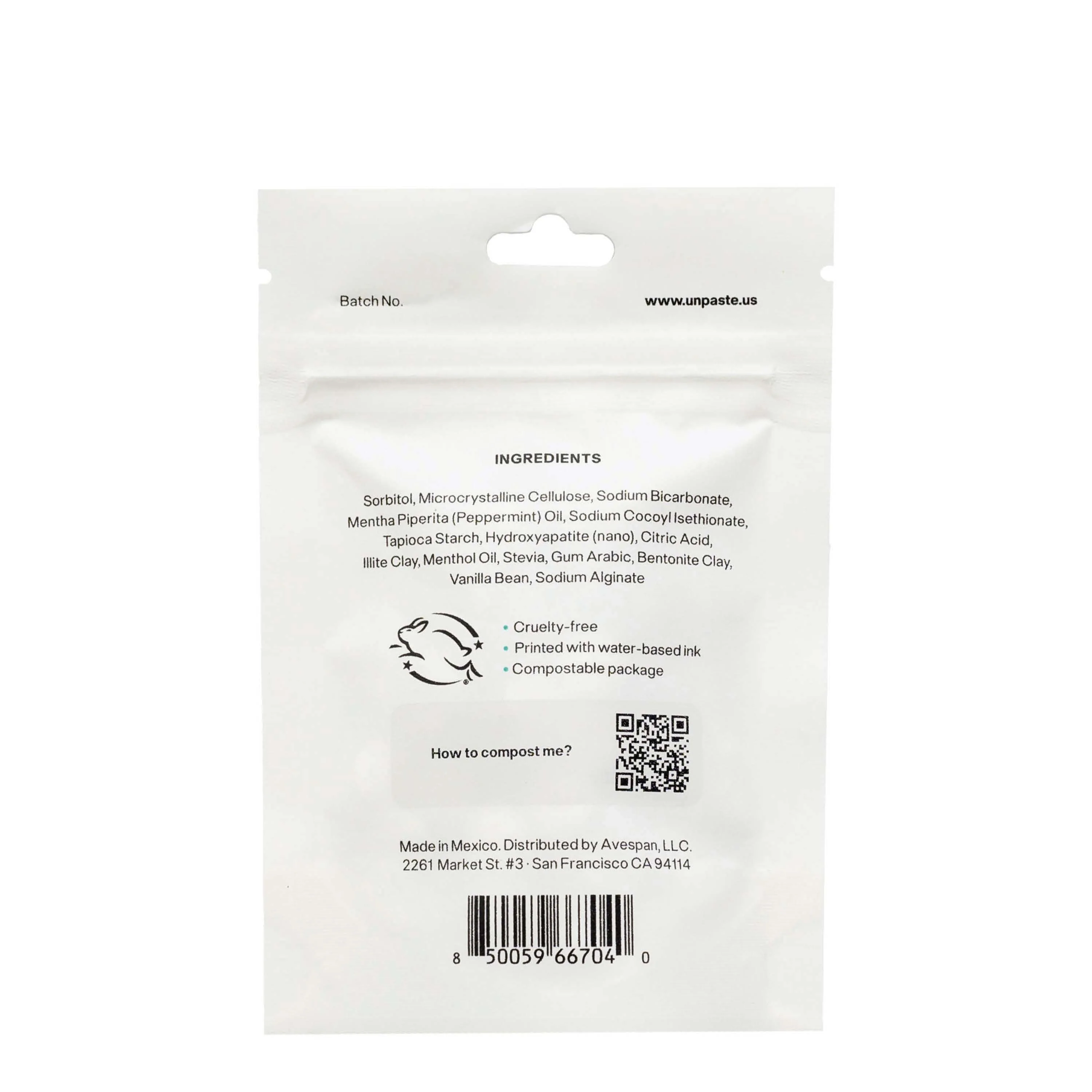 Unpaste Tooth Tabs - Zero Waste Toothpaste - With OR Without Fluoride, Vegan, Compostable - Image 4