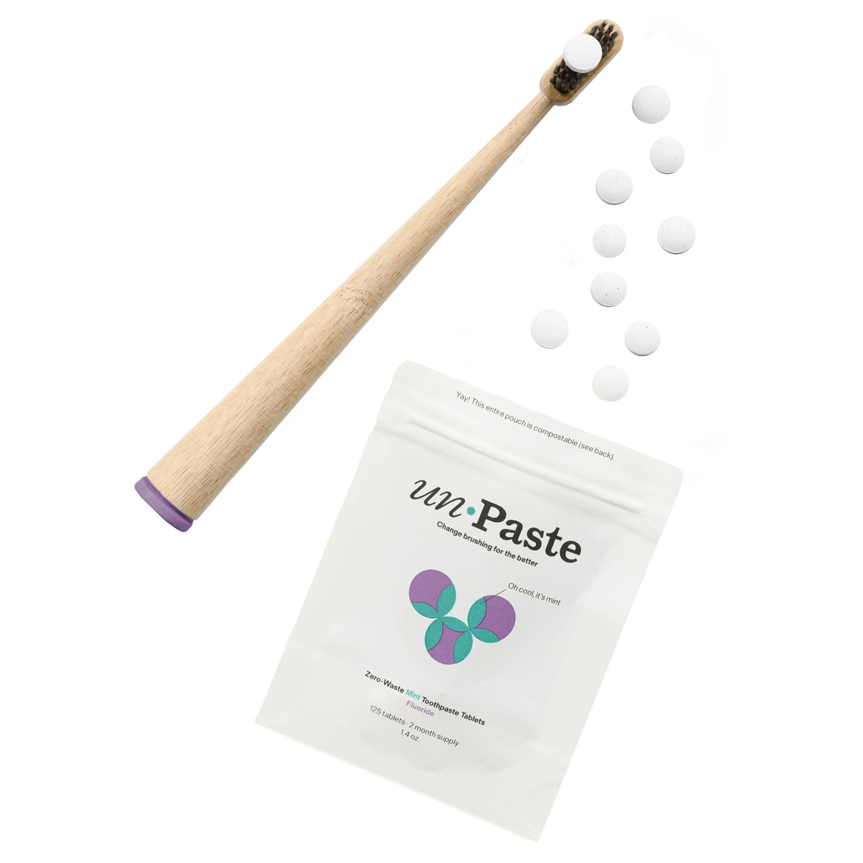Unpaste Tooth Tabs - Zero Waste Toothpaste - With OR Without Fluoride, Vegan, Compostable - Image 8