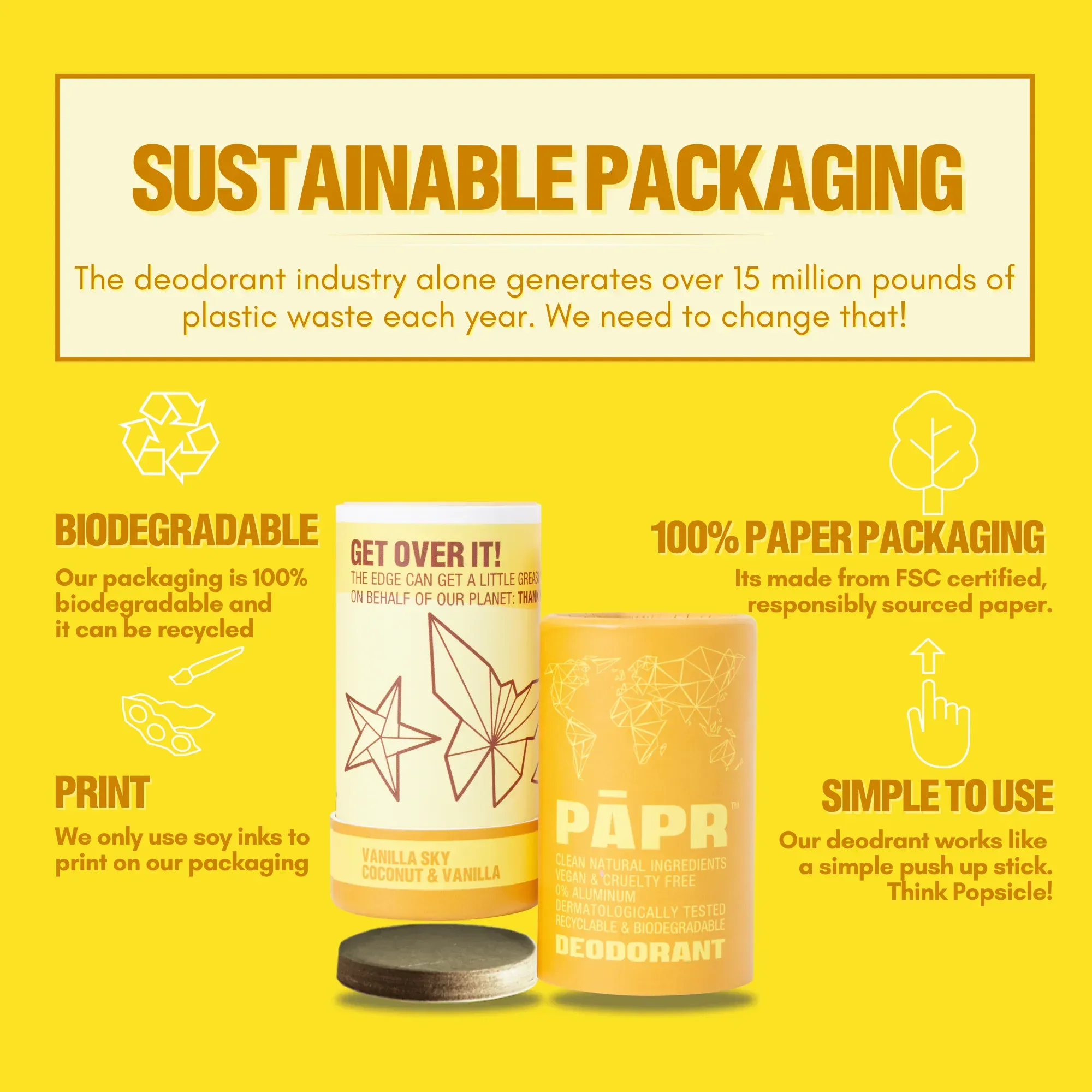Paper Cosmetics Deodorant - Vanilla Sky, Vegan, Aluminum-Free - Image 6