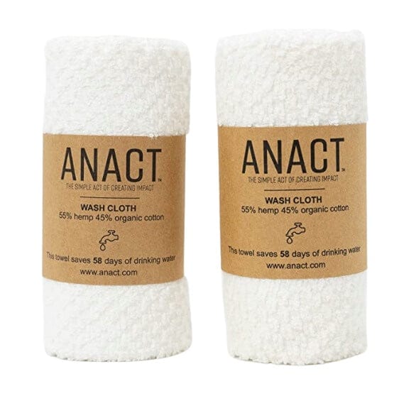 Sustainable Hemp & Organic Cotton Facial Washcloths, 2-Pack - Image 4
