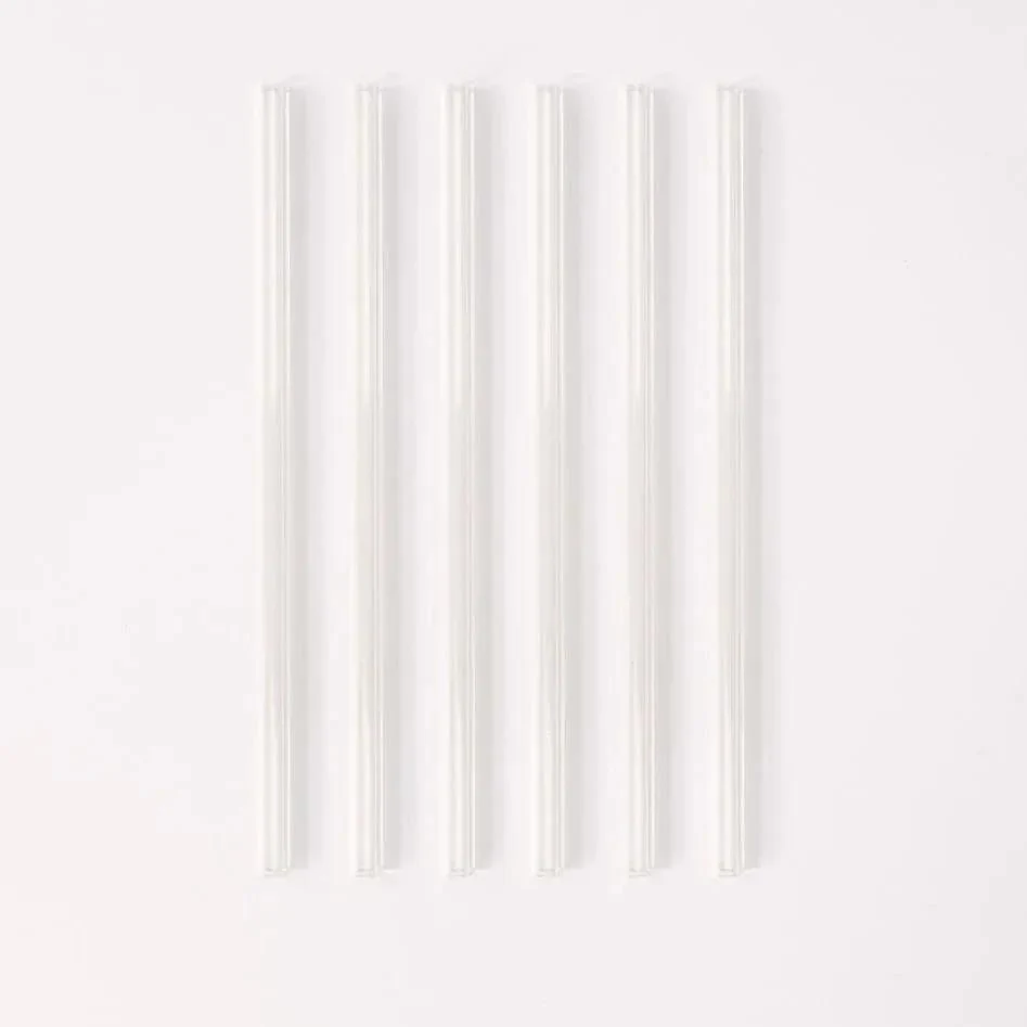 Wide 8" Glass Straw Set - Air