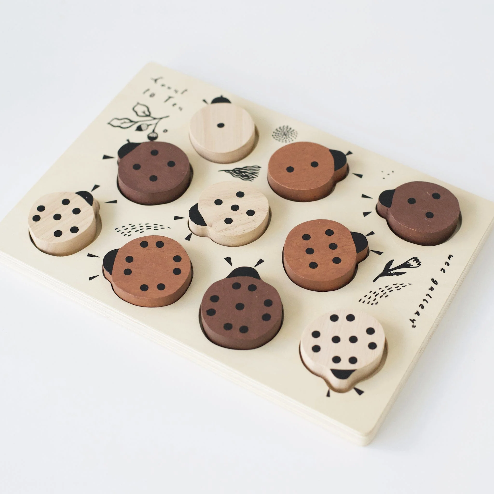 Wooden Tray Puzzle - Count to 10 Ladybugs - Image 4