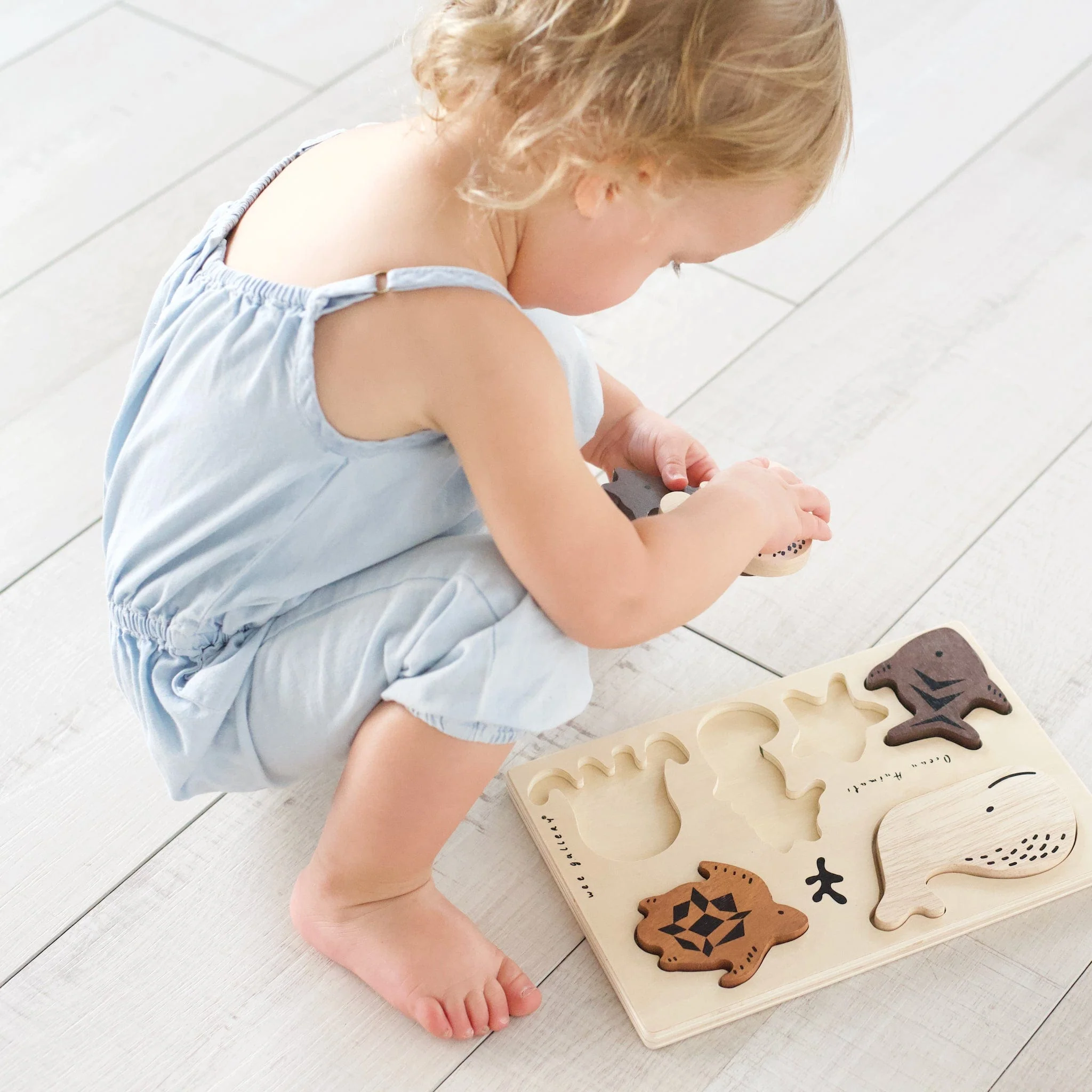 Wooden Tray Puzzle - Ocean Animals - Image 2