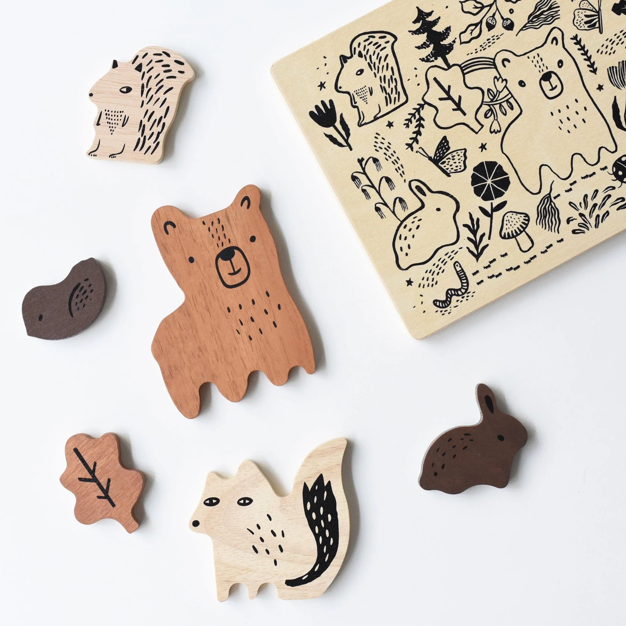 Wooden Tray Puzzle - Woodland Animals - Image 4
