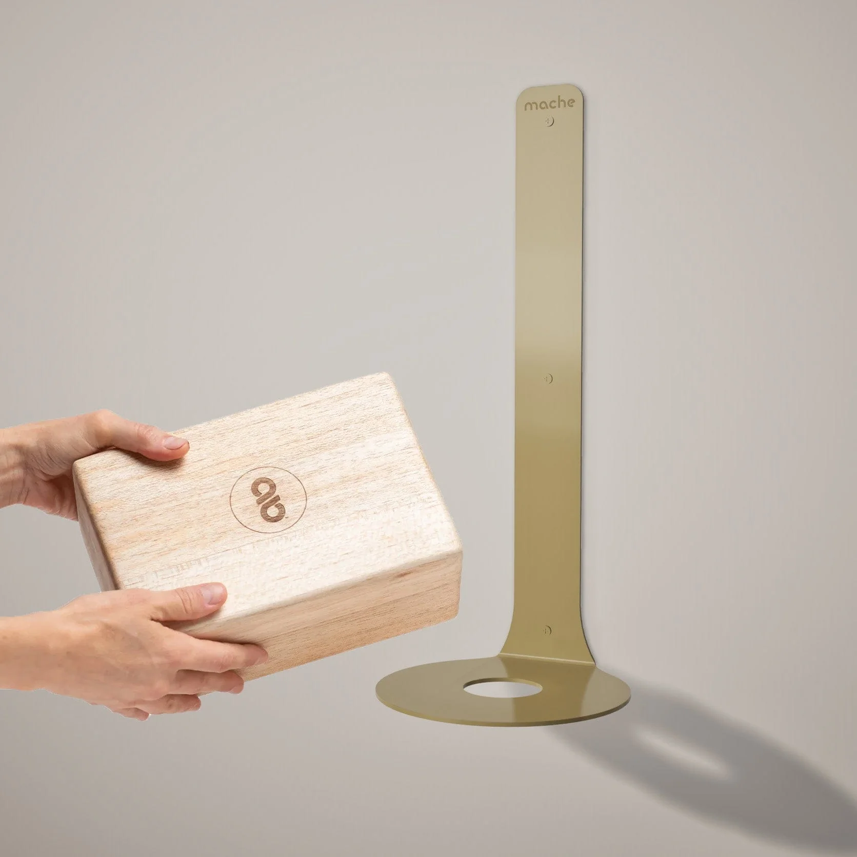 Yoga Block Wall Bracket, Gold