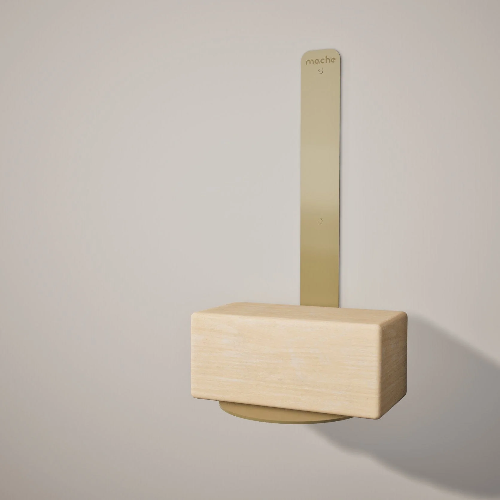 Yoga Block Wall Bracket, Gold - Image 2