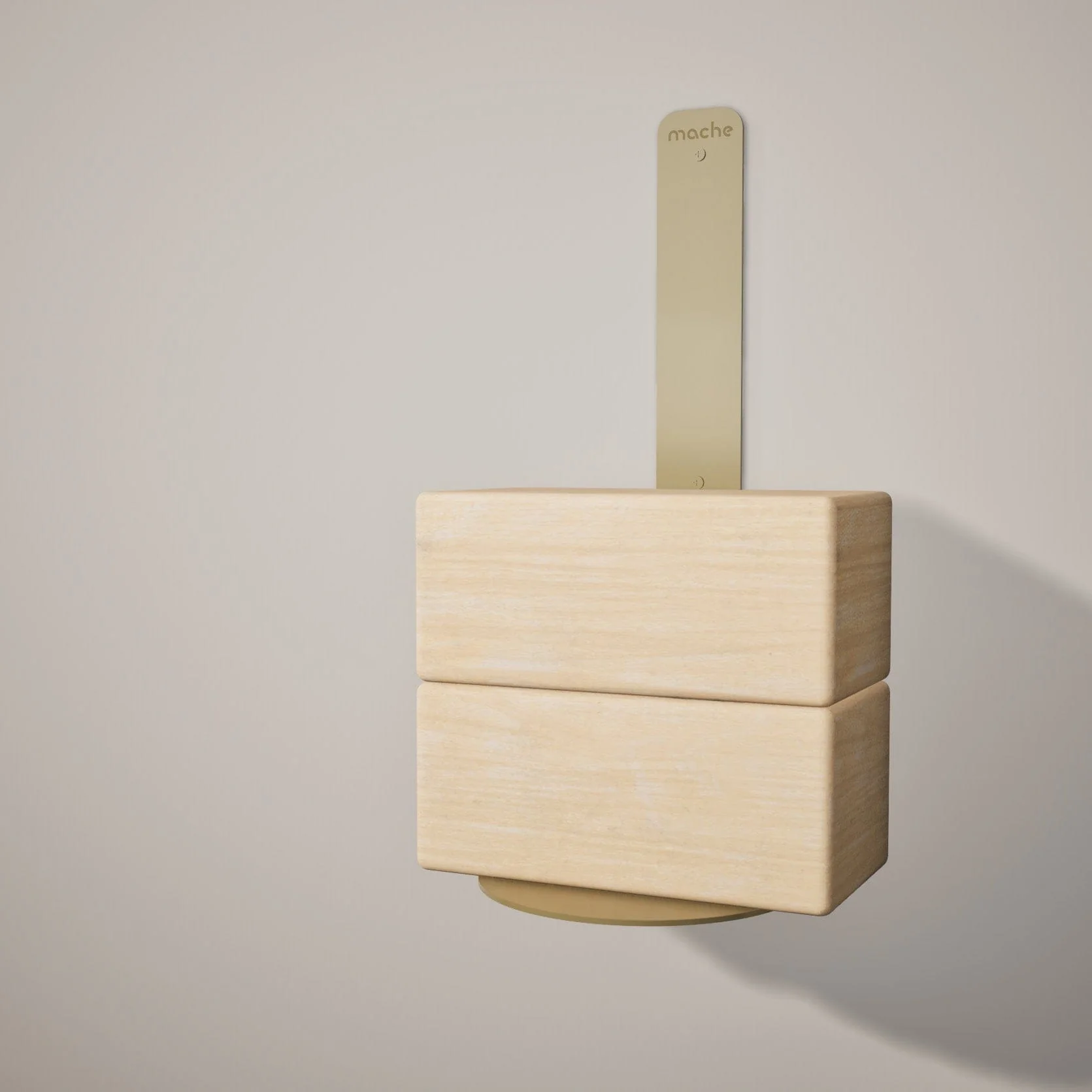 Yoga Block Wall Bracket, Gold - Image 3