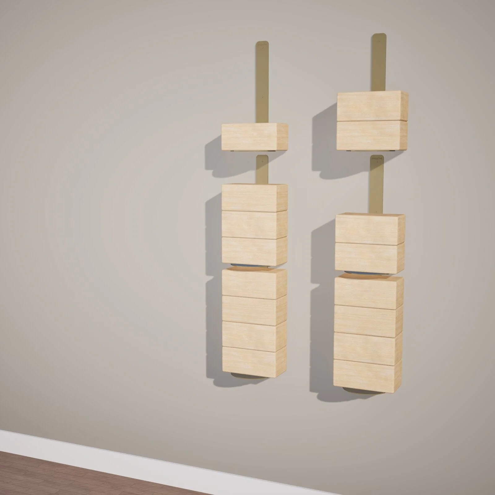 Yoga Block Wall Bracket, Gold - Image 9