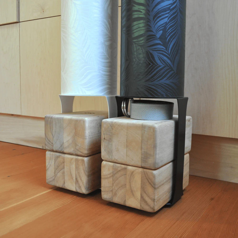 Yoga Mat Tube Floor Stand | White - Image 3