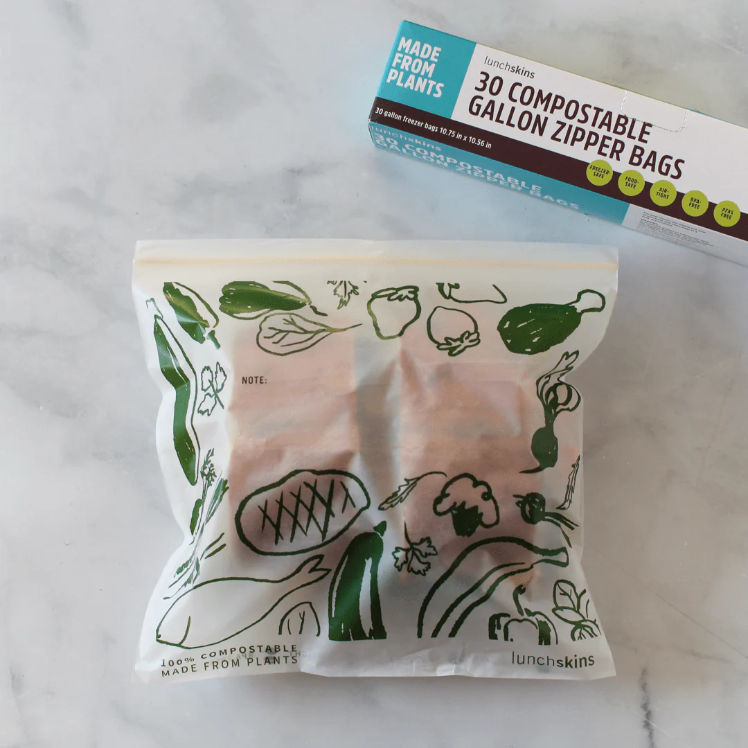 Compostable Gallon Storage Bags – Freezer-Safe Resealable Zip Bags - Image 6
